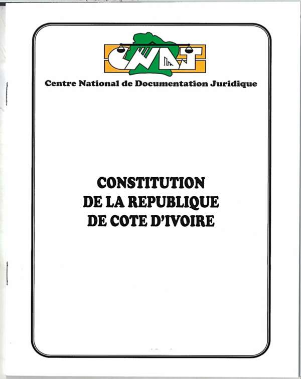 Constitution de la République de Côte d'Ivoire