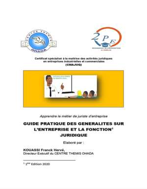 Guide pratique du Certificat à la maîtrise des activités juridiques dans les entreprises industrielles et commerciales-Ouvrage Brochure_IVOIRE-DOCUMENT